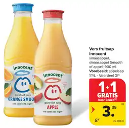 Carrefour Vers fruitsap Innocent aanbieding