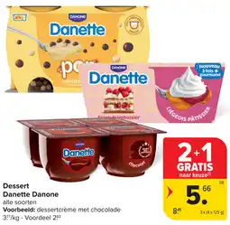 Carrefour Dessert Danette Danone aanbieding