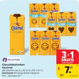 Carrefour Chocoladedranken Cécémel aanbieding