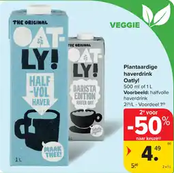 Carrefour Plantaardige haverdrink Oatly! aanbieding