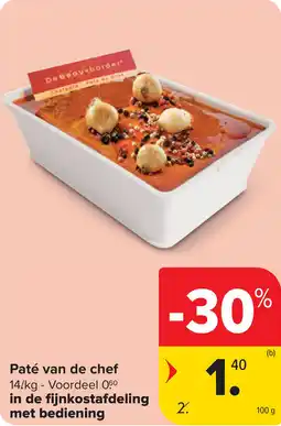 Carrefour Paté van de chef aanbieding