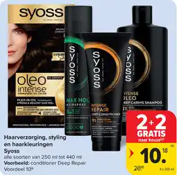 Carrefour Haarverzorging, styling en haarkleuringen Syoss aanbieding