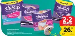 Carrefour Incontinentieverband Always Discreet aanbieding