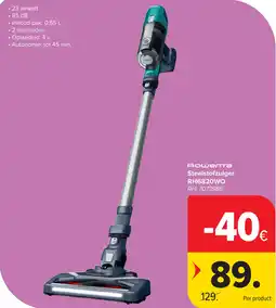 Carrefour Rowenta Steelstofzuiger RH6820WO aanbieding