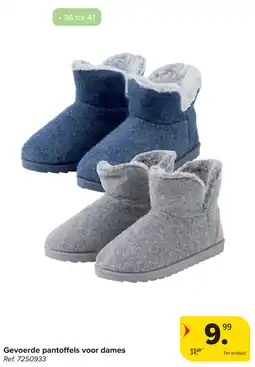 Carrefour Gevoerde pantoffels voor dames aanbieding