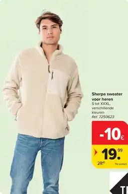 Carrefour Sherpa sweater voor heren aanbieding