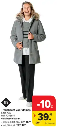 Carrefour Trenchcoat voor dames aanbieding