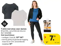 Carrefour T-shirt met stras voor dames aanbieding