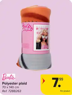 Carrefour Barbie Polyester plaid aanbieding