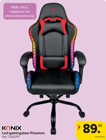 Carrefour Konix Led-gamingstoel Phantom aanbieding