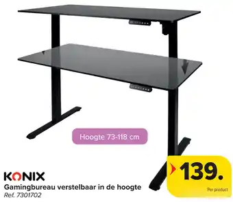 Carrefour Konix Gamingbureau verstelbaar in de hoogte aanbieding