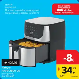 Carrefour Home Airfryer HAF9L1800-25 aanbieding
