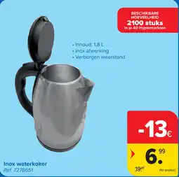 Carrefour Inox waterkoker aanbieding