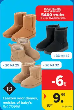 Carrefour Laarzen voor dames, meisjes of baby's aanbieding