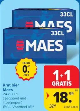 Carrefour Krat bier Maes aanbieding