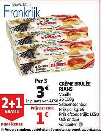 Auchan Crème Brûlée Rians aanbieding