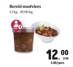 Buurtslagers Bereid stoofvlees aanbieding