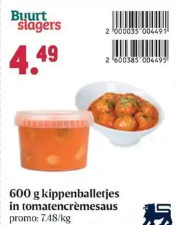 Buurtslagers Kippenballetjes in tomatencrèmesaus aanbieding