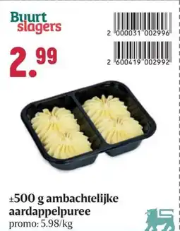 Buurtslagers Ambachtelijke aardappelpuree aanbieding