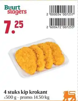 Buurtslagers 4 stuks kip krokant aanbieding