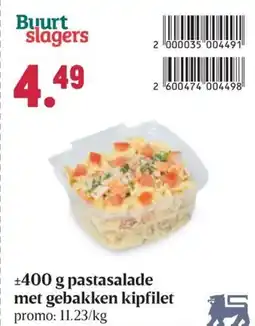 Buurtslagers Pastasalade met gebakken kipfilet aanbieding