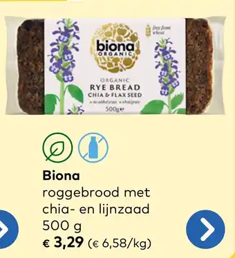 Biona roggebrood met chia- en lijnzaad