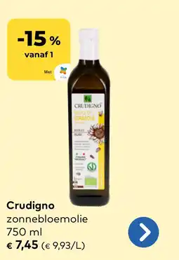 Bio Planet Crudigno zonnebloemolie aanbieding