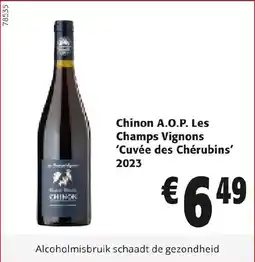 Colruyt Chinon A.O.P. Les Champs Vignons Cuvée des Chérubins 2023 aanbieding