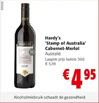 Colruyt Hardy's Stamp of Australia Cabernet Merlot aanbieding