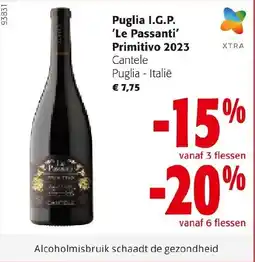 Colruyt Puglia I.G.P. Le Passanti Primitivo 2023 aanbieding