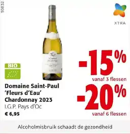 Colruyt Domaine Saint-Paul Fleurs d'Eau Chardonnay 2023 aanbieding
