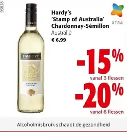 Colruyt Hardy's Stamp of Australia Chardonnay Sémillon aanbieding