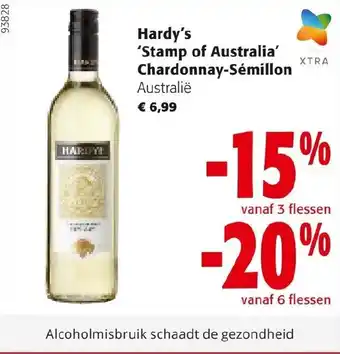Colruyt Hardy's Stamp of Australia Chardonnay Sémillon aanbieding
