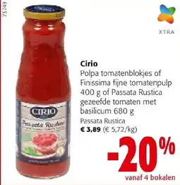 Colruyt Cirio passata rustica aanbieding