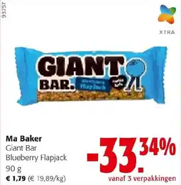 Colruyt Ma baker giant bar blueberry flapjack aanbieding