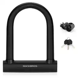 Decathlon Gelegeerd staal u-slot fietsslot met hoge sterkte inclusief 3 sleutels zwart aanbieding