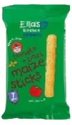 Colruyt Ella's kitchen maize sticks tomato + basil 7+ m aanbieding
