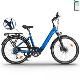 Decathlon UB100B | Veelzijdige stads-e-bike | Actieradius tot 140 km | Blauw | 26 aanbieding
