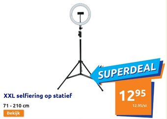 Action XXL selfiering op statief aanbieding