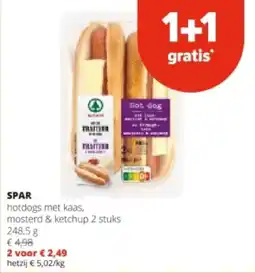 Spar SPAR hotdogs met kaas aanbieding