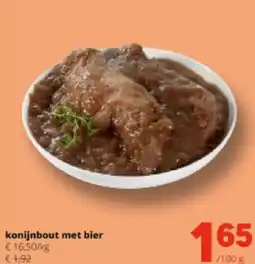 Spar konijnbout met bier aanbieding