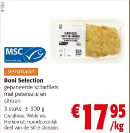 Colruyt Boni Selection Gepaneerde Scharfilets met peterselie en citroen aanbieding