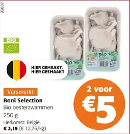 Colruyt Boni Selection Bio Oesterzwammen aanbieding
