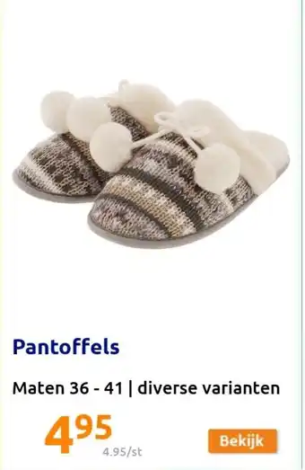 Action Pantoffels 36-41 aanbieding