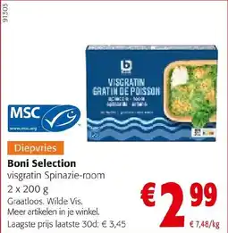 Colruyt Boni Selection Visgratin Spinazie Room aanbieding