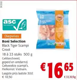 Colruyt Boni Selection Black Tiger Scampi Groot aanbieding