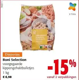 Colruyt Boni Selection Voorgegaarde Kippengehaktballetjes aanbieding