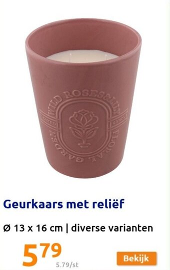Geurkaars met relief
