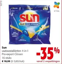 Colruyt Sun vaatwastabletten 4-in-1 Pro-expert Citroen aanbieding