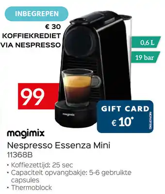 Exellent Magimix Nespresso Essenza Mini 13368B aanbieding